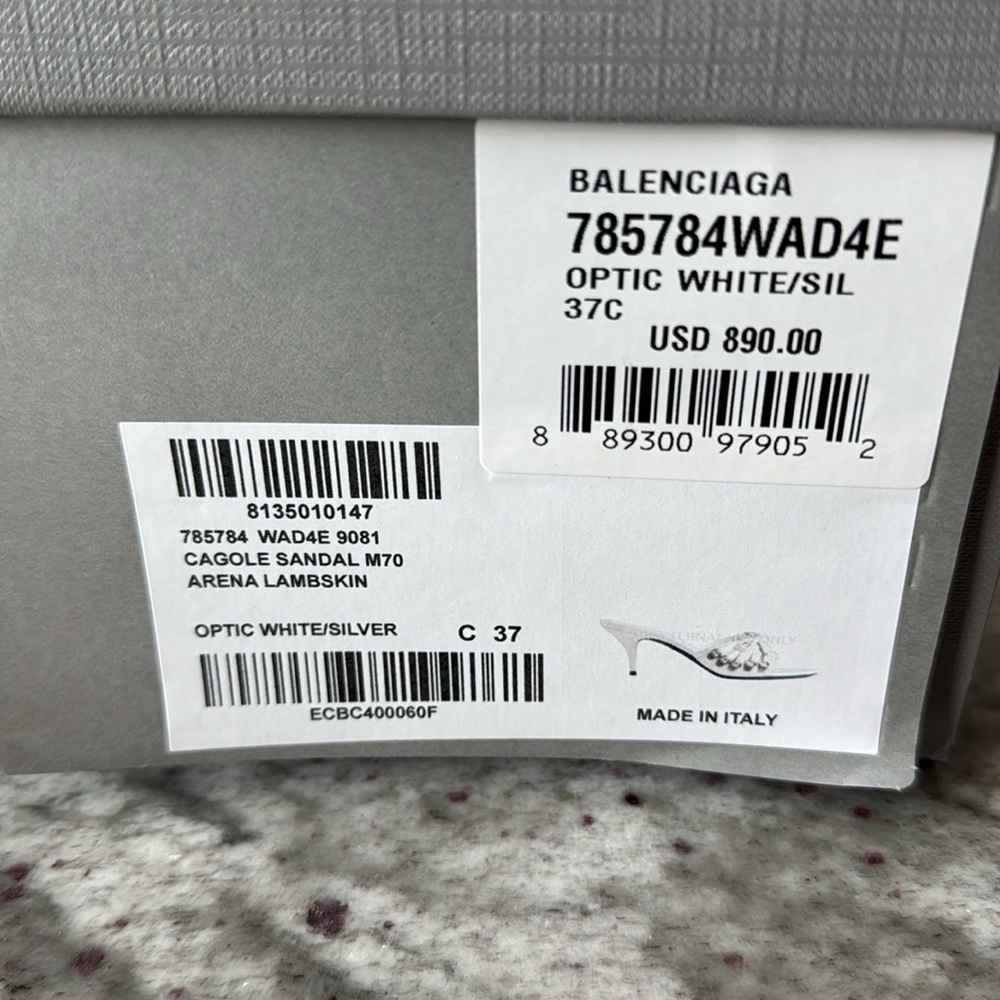 NWT Authentic Balenciaga Cagole Slide Lace-Up Sandals - Picture 6 of 9